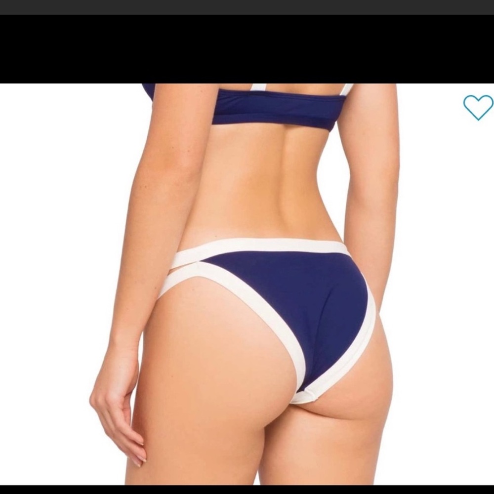 L*Space Navy and White Bikini Bottom